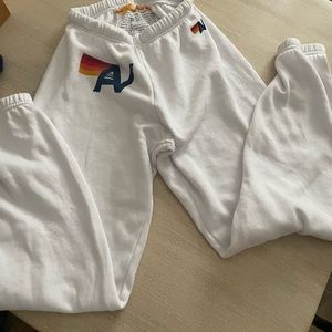 Aviator nation, white sweatpants